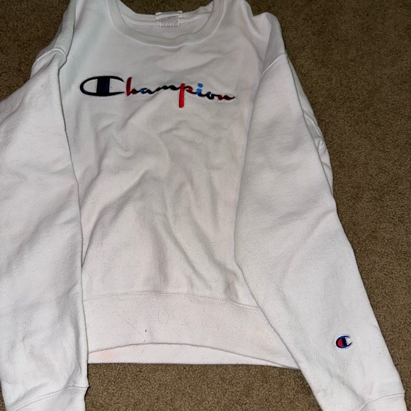 Champion Sweaters - White Champion crew neck